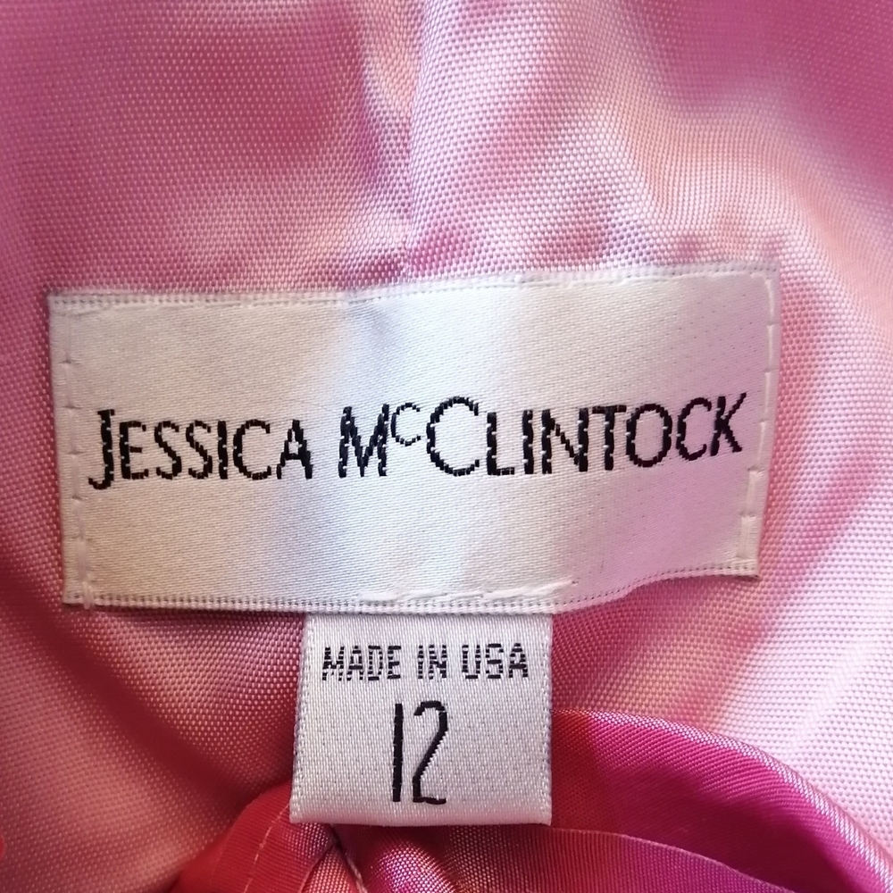 Jessica McClintock Fuchsia Floral Prom Dress - Picture 11 of 11